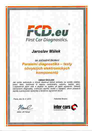 Diagnostika řídících jednotek